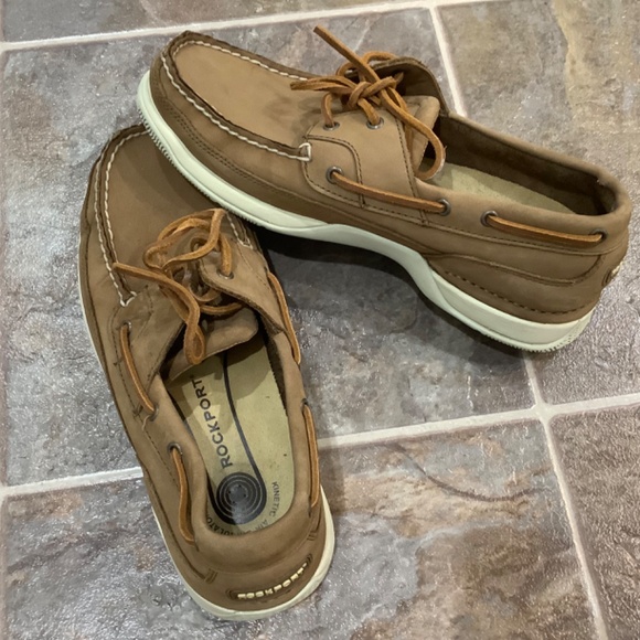 ROCKPORT Mens Leather Deck Shoe 8.5 - Picture 8 of 9